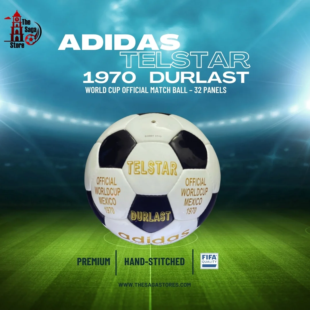 10-1.webp Adidas Telstar 1970 – World Cup Classic (Black & White with Golden Wording) Made in Sialkot | Size 5 - Image 1