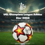 UCL Champions League Football(Red/Yellow Star) Thermal Bonded, Official Size 5