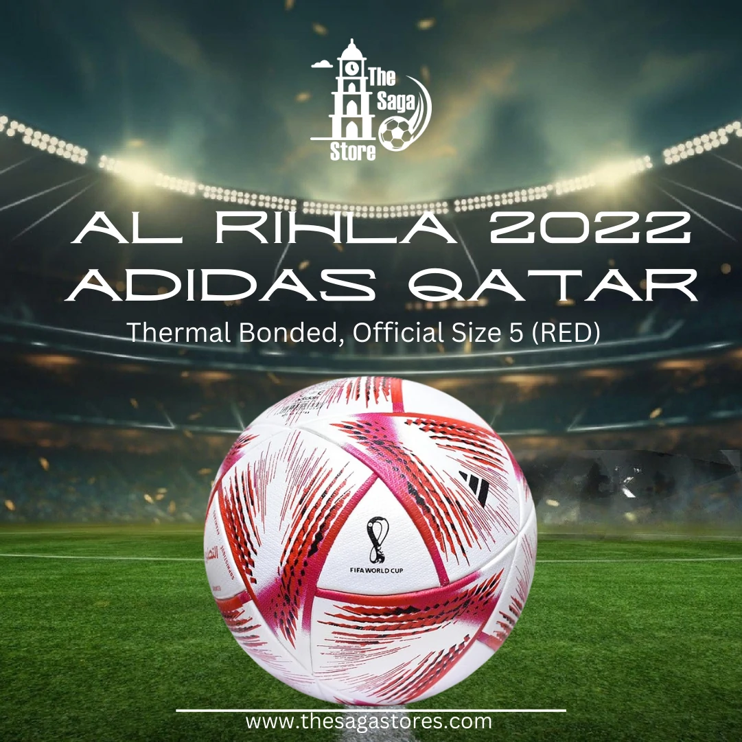 18-1.webp Al Rihla FIFA World Cup 2022 Qatar Football (RED) Thermal Bonded, Official Size 5 - Image 1