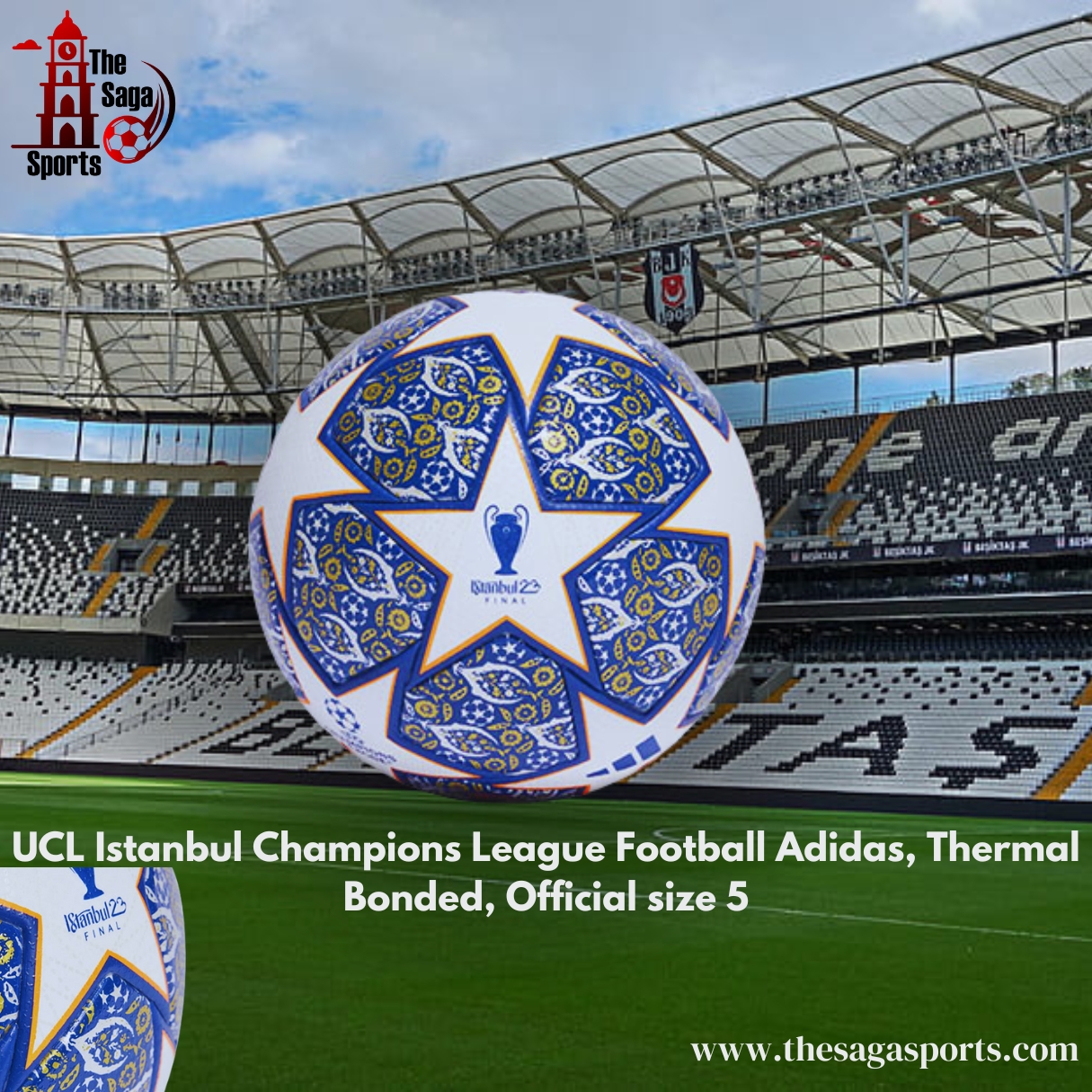 22.jpg UCL Istanbul 2023 Football, Thermal Bonded, Official Size 5 - Image 1