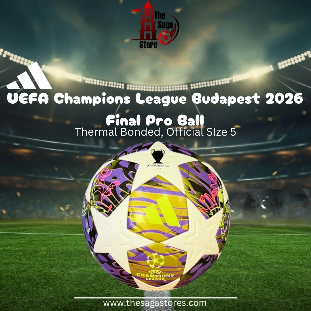 36.webp UEFA Champions League Budapest 2026 Final Pro Ball, Made in Sialkot, Official size 5 - Image 1