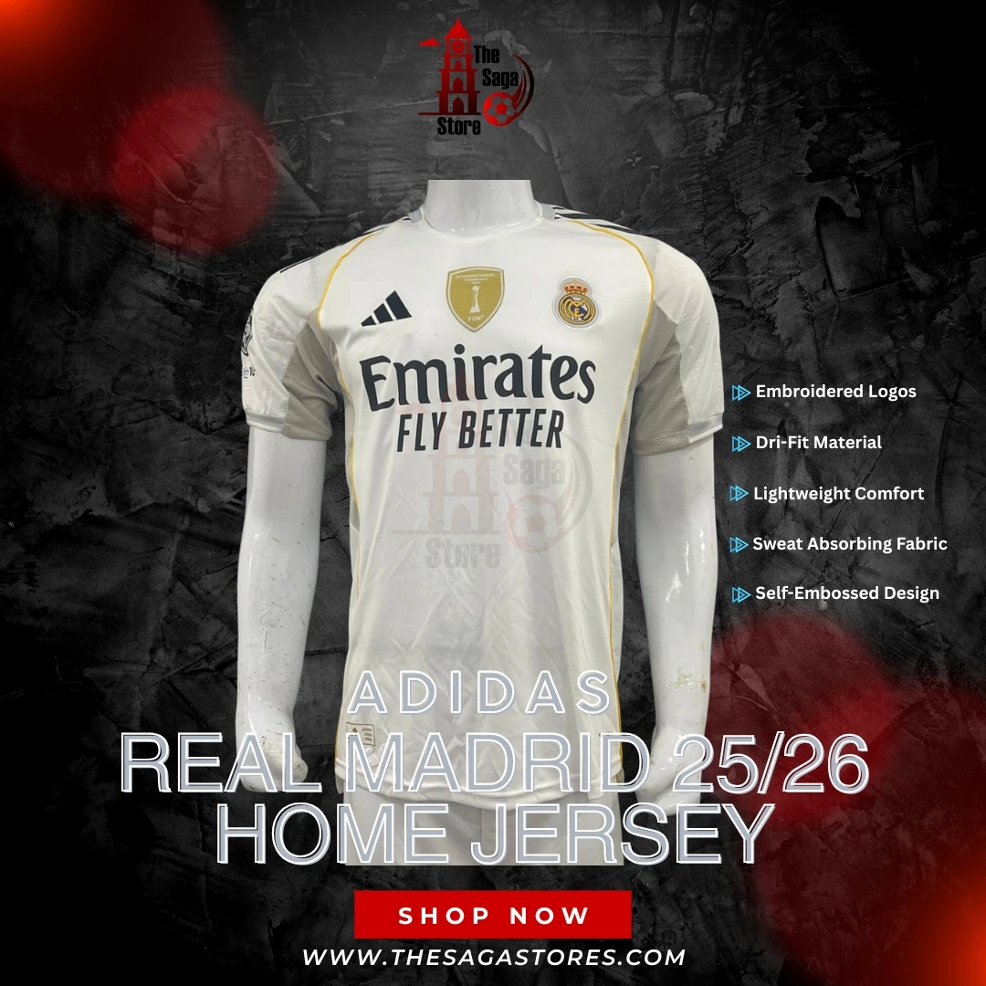 4-1-2.webp Adidas Real Madrid 2025/26 Home Jersey โ (White) FIFA Intercontinental Cup Winners Badge ๐คโฝ - Image 1