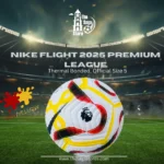 Nike Flight 2025 Premium League Football(RED,YELLOW), Official Size 5, Made in Sialkot