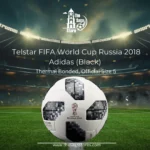 Telstar Adidas 2018 Russia World Cup Football (Black) , Thermal Bonded, Official Size 5