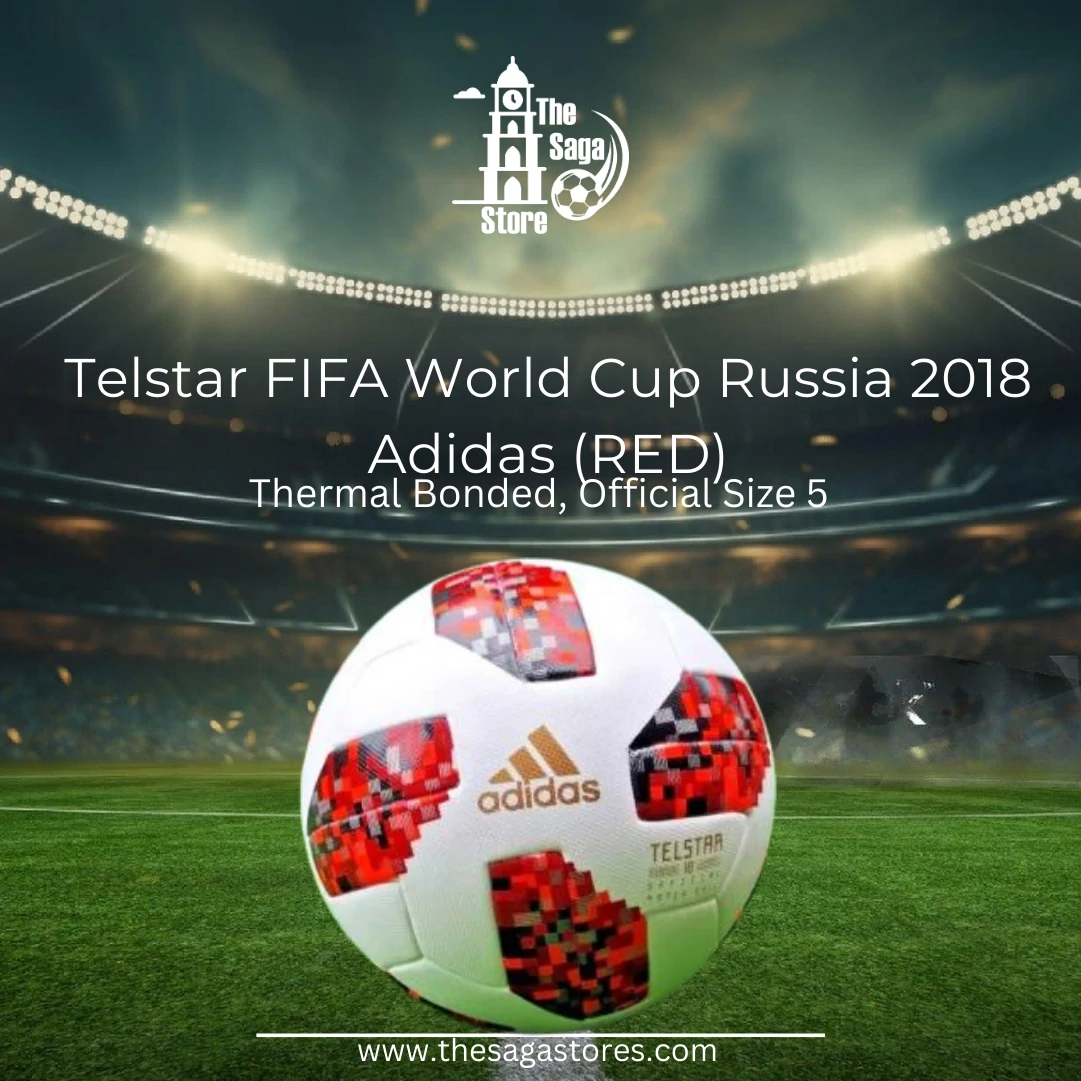 8.webp Telstar Adidas 2018 Russia World Cup Football (RED) , Thermal Bonded, Official Size 5 - Image 1