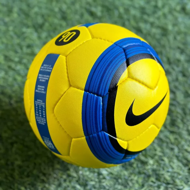 Pallone-Calcio-Nike-Total-90-Aerow-Rosso-Giallo.webp Nike T90 Premier League Football, Made in Sialkot, Official Size 5 - Image 1