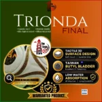 TRIONDA FINAL GOLD – 4 PANEL MATCH FOOTBALL PREMIUM THERMAL BONDED | PROFESSIONAL MATCH FOOTBALL, Official Weight & Size 5 | Made in Sialkot - Image 2